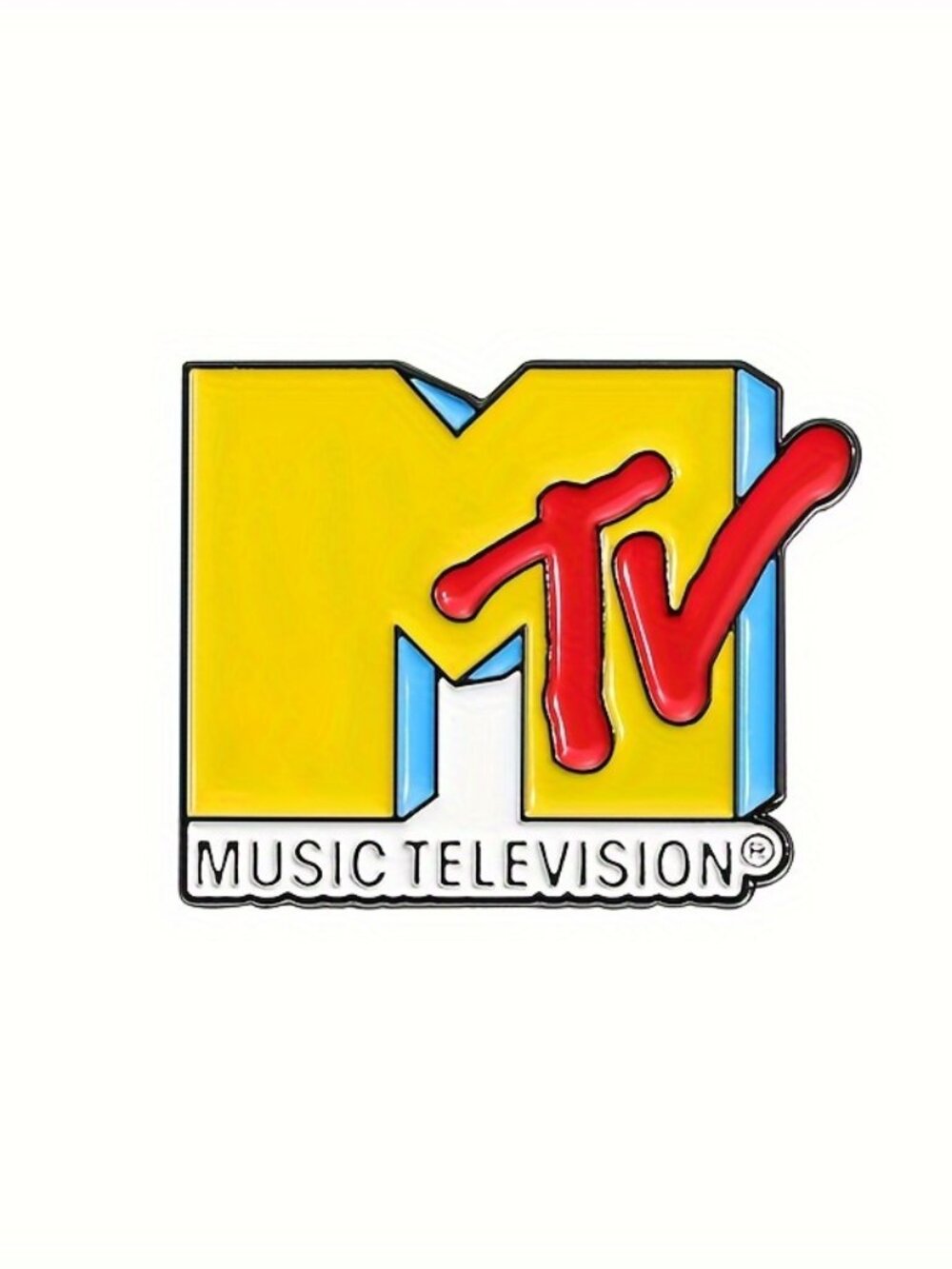OLD SCHOOL MTV LOGO OIL DRIPPED ENAMEL PIN NWT